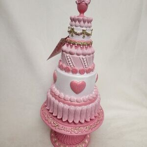 Pink and White Decorative Cake Sculpture